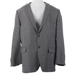 Pronto Uomo 54L Blazer Jacket Sz 54 L Gray Multi Two Button 100% Wool Platinum